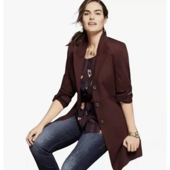 Cabi Brown Long Blazer Jacket m - Picture 10 of 11